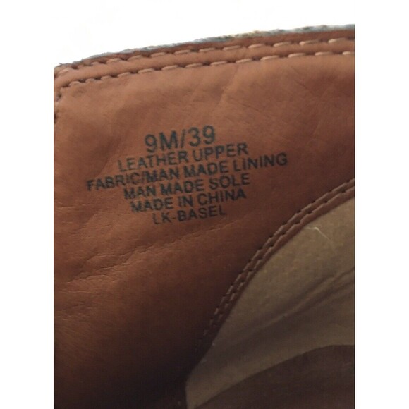 LUCKY BRAND Ankle Boots Brown Leather Basel Double Side Zip Booties Women Sz 9 - Picture 10 of 13